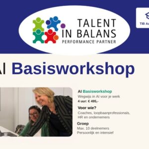 Basistraining AI voor professionals 15 Juni
